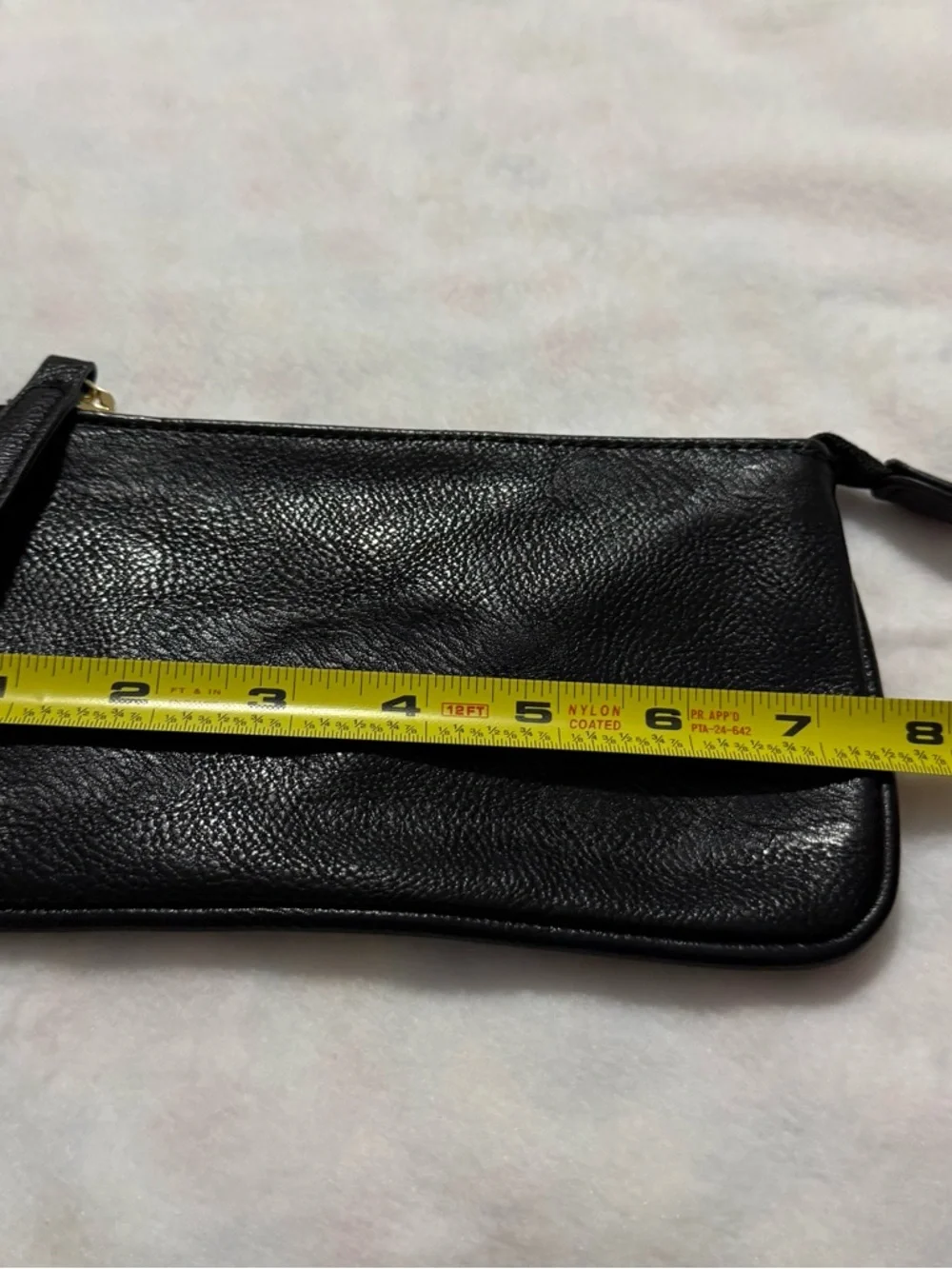 Black Leather Wristlet Pouch | NWT | Sleek Minimalist